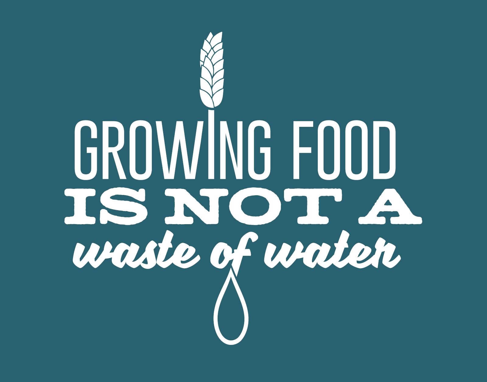 Growing Food is Not a Waste of Water